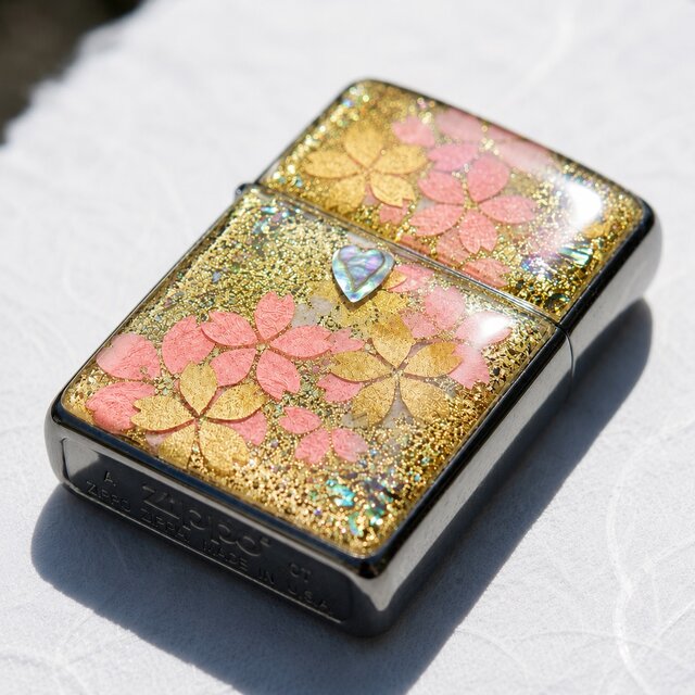 zippoケース ライター ジッポ 和柄 工芸 職人 送料無料 名入れ 桜