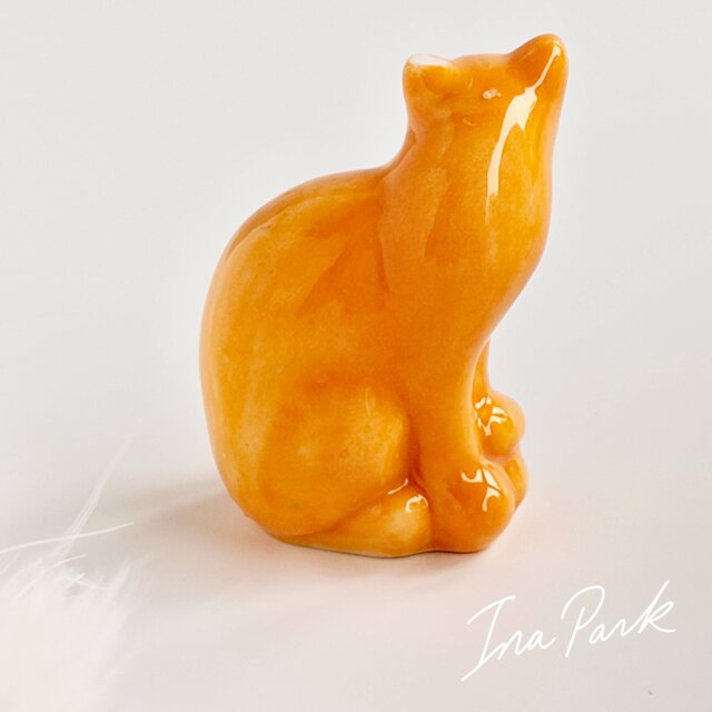 Longwy ロンウィー エナメルキャット 猫のフェーブ 装飾陶器 フェーヴ