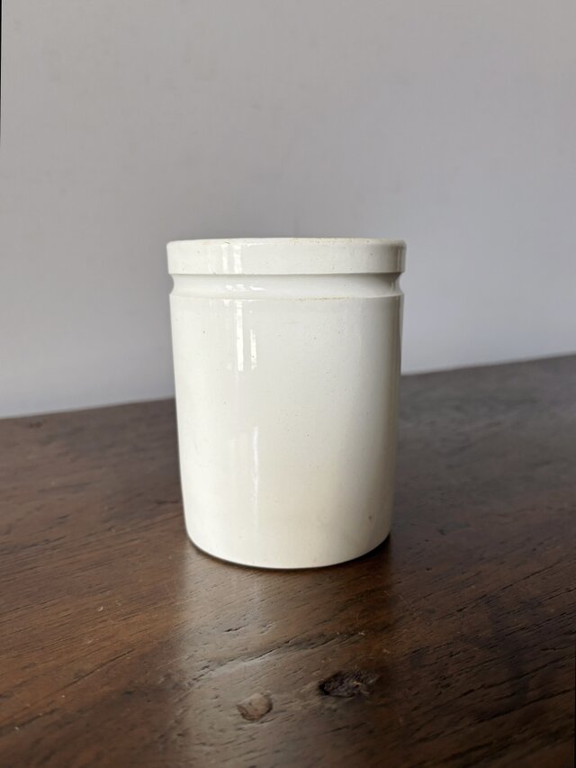 窯不明 ファーマシー ポット 白陶器 ツールスタンド フランス