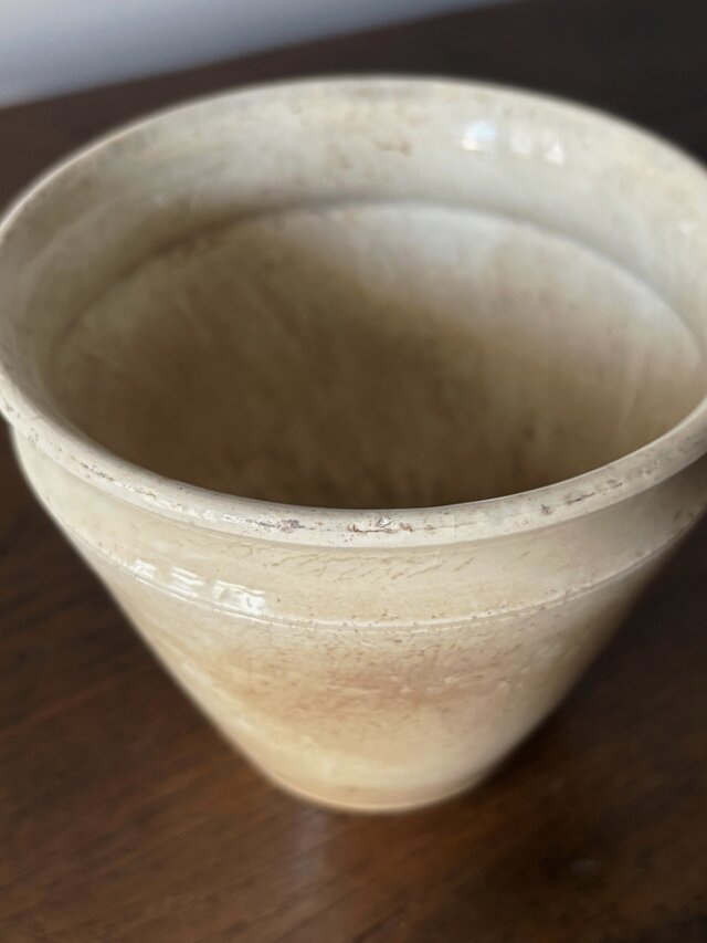 Creil & Montereau コンフィチュール ジャム ポット 白陶器 フランス