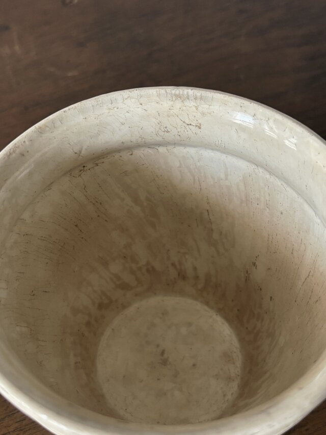 Creil & Montereau コンフィチュール ジャム ポット 白陶器 フランス
