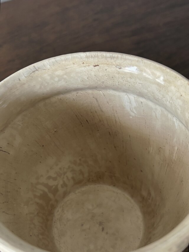 Creil & Montereau コンフィチュール ジャム ポット 白陶器 フランス