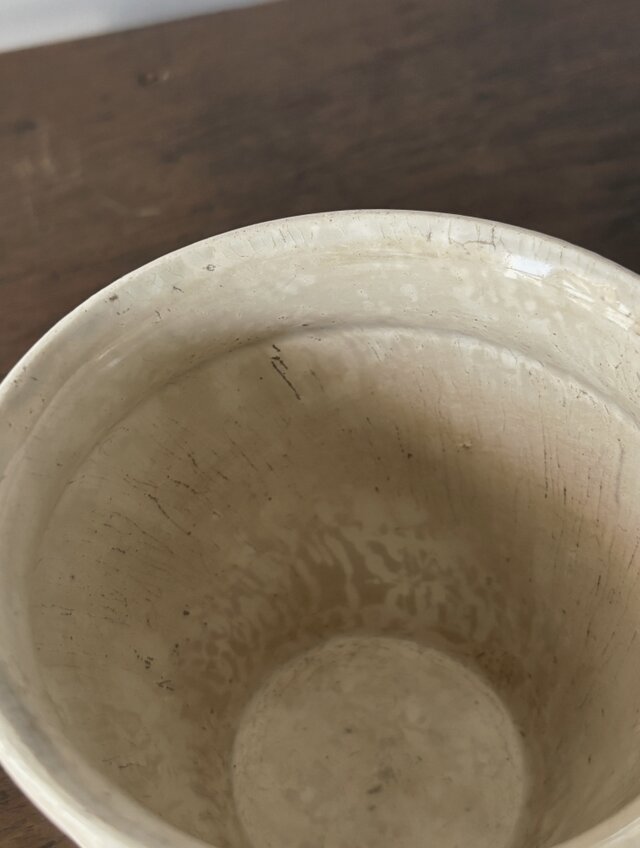 Creil & Montereau コンフィチュール ジャム ポット 白陶器 フランス
