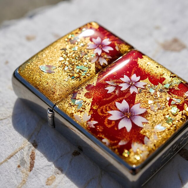 zippoケース ライター ジッポ 和柄 工芸 職人 送料無料 名入れ 桜