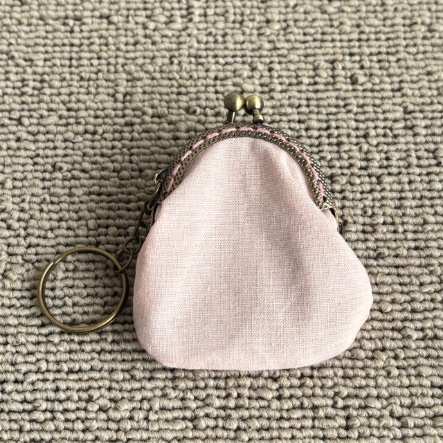 花刺繍ミニがま口ポーチ | iichi 日々の暮らしを心地よくする