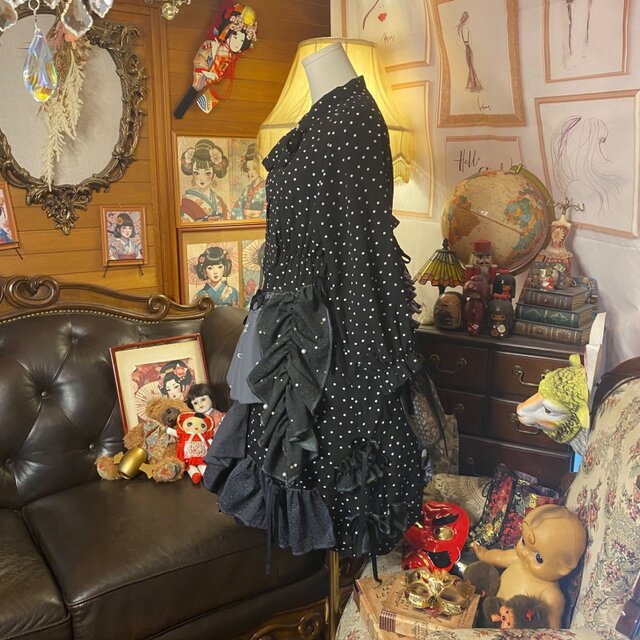 和洋折衷リメイク 着物 ワンピース パッチワーク コラージュ
