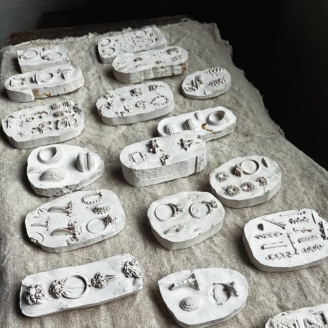 フランス ジュエリーモールド アンティーク 石膏 | iichi 日々の暮らし
