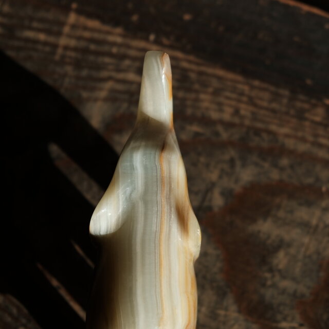 特価¥3300→¥2200】キュートな象◇天然石のオブジェ オニキス