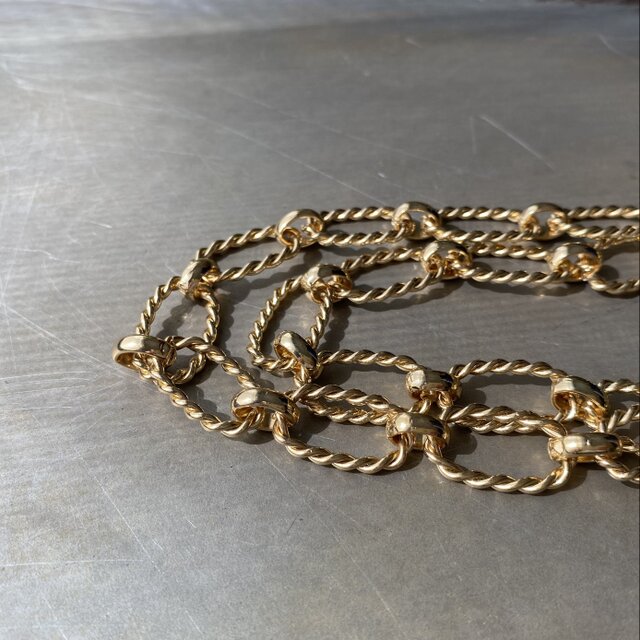 Vintage 90s-00s USA retro twist link chain necklace | iichi 日々の