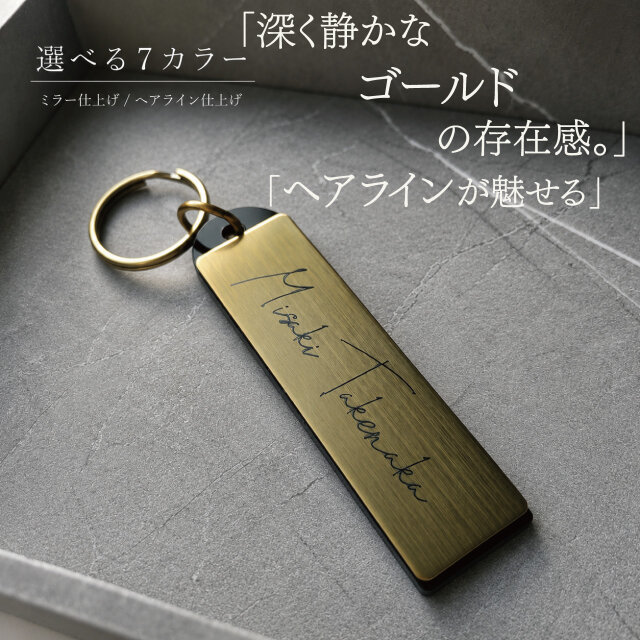 BURBERRY GOLF キャディバッグ ネームタグ付 金具ゴールド ブラック ゴルフネームタグ 名入れ 高級ステンレス｜刻印 キーホルダー キャディ