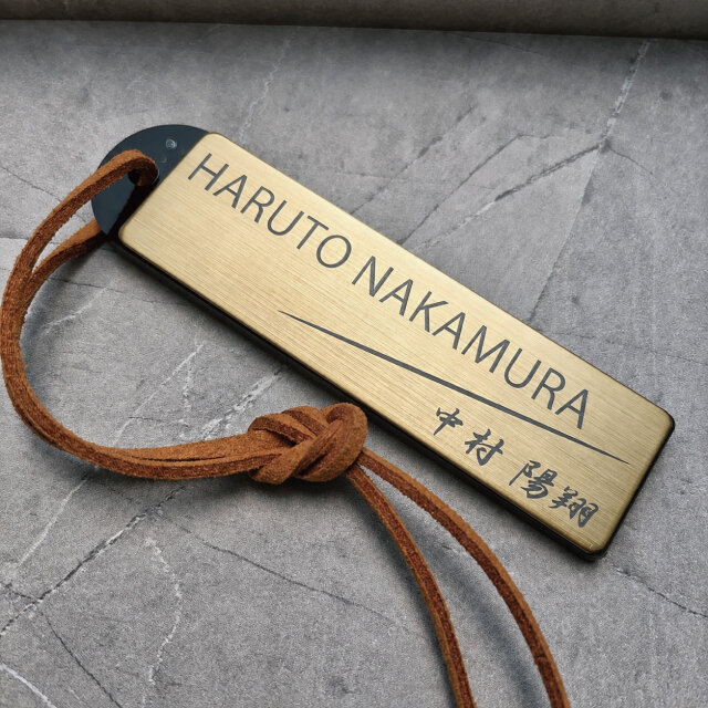 ゴルフネームタグ 名入れ 高級ステンレス｜刻印 キーホルダー キャディ
