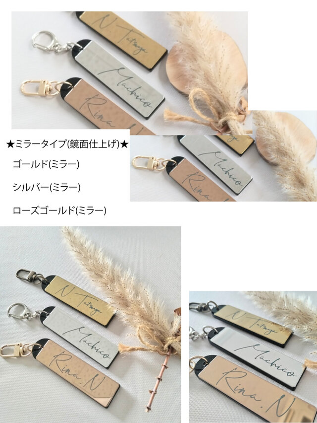 高級感 ステンレス刻印 ゴルフネームタグ 名入れキーホルダー キャディ
