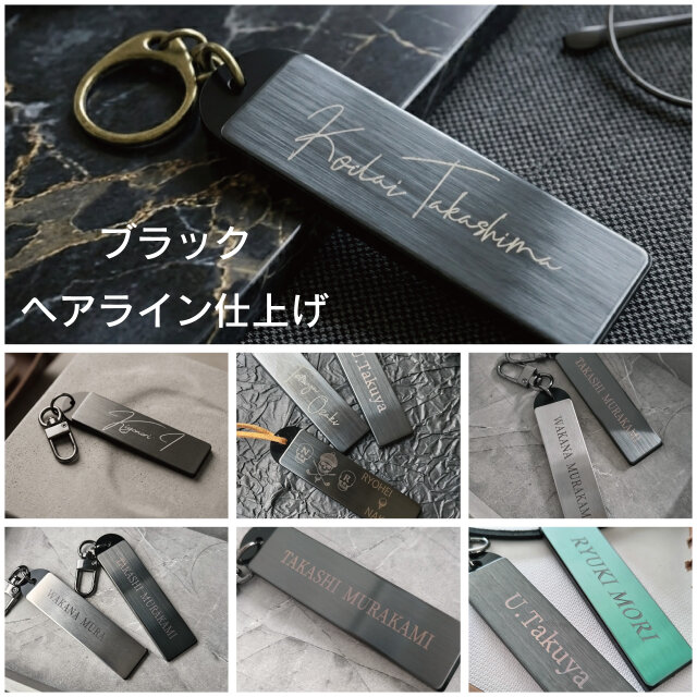 高級感 ステンレス刻印 ゴルフネームタグ 名入れキーホルダー キャディ