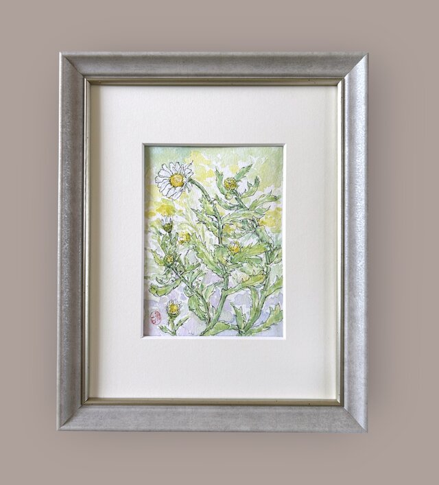 春の花(水彩画、原画、春、花、額付き) | iichi 日々の暮らしを 