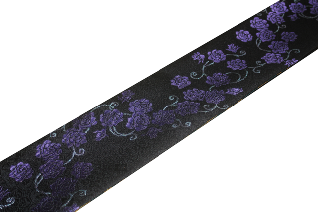 正絹リバーシブル角帯｜「薔薇」×「紗綾型」 | iichi 日々の暮らしを