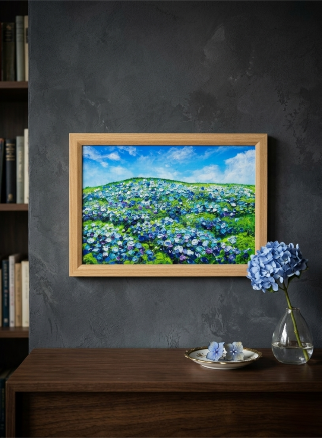 絵画・額縁・油絵・田宮 博夫・新品未使用・静物・花・美術品