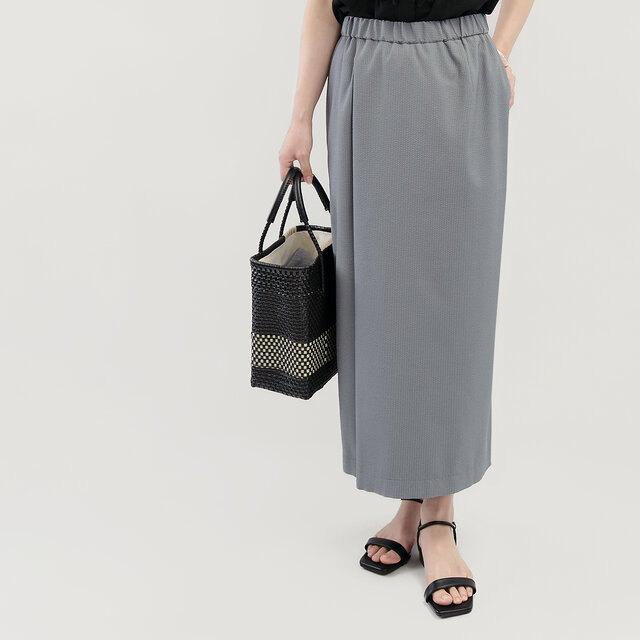 EMMEL REFINESグレー タイトスカート S 20％OFF】体感温度を下げる 梅雨を乗り切る 吸水速乾 ドライ タイト