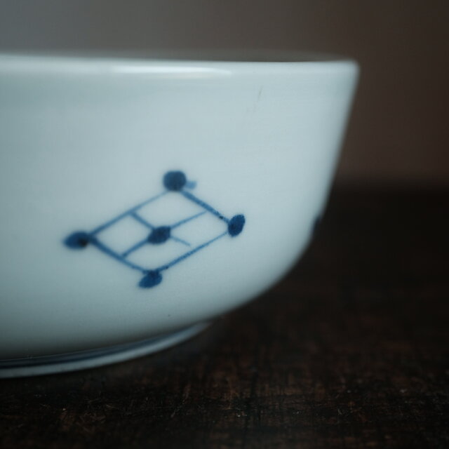 古伊万里　菊花　鎬　小皿　豆皿　江戸時代　アンティーク　骨董 菊花の絵付け◇伊万里 草花文染付平鉢 骨董・antiques アンティーク和