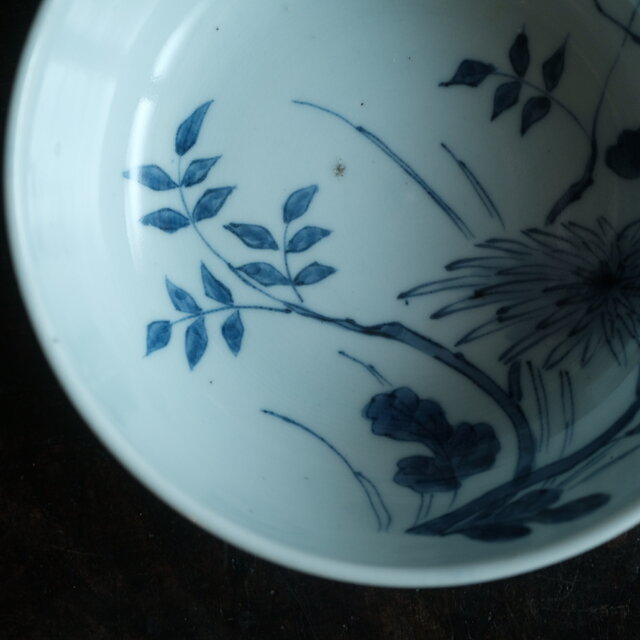 鉢■古い花唐草紋赤絵染付 青海波 五重塔 三つ鉢 時代物 骨董品（江戸後期）■ 鉢□古い花唐草紋赤絵染付 青海波 五重塔 三つ鉢 時代物 骨董品（江戸