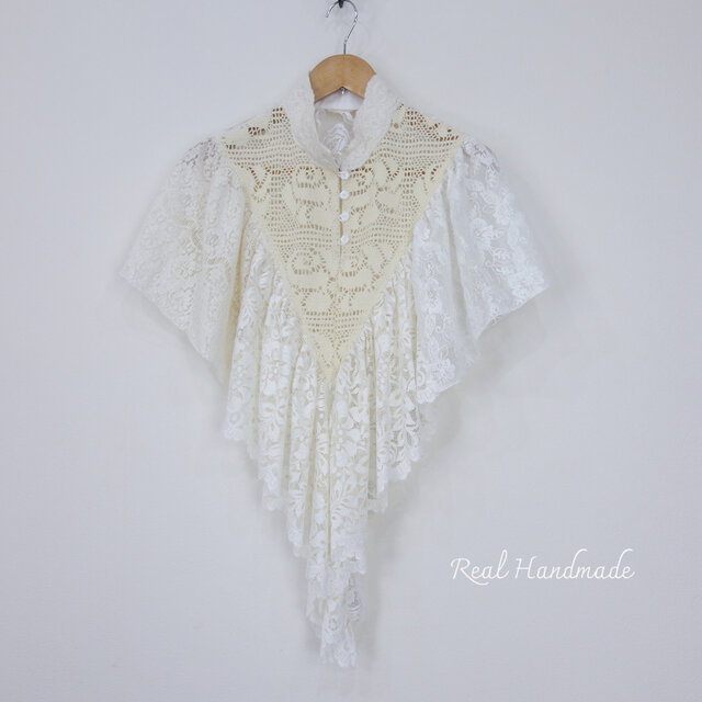 2wayアンティークレースケープ［アイラッシュ・刺繍・ラッセル］付け襟