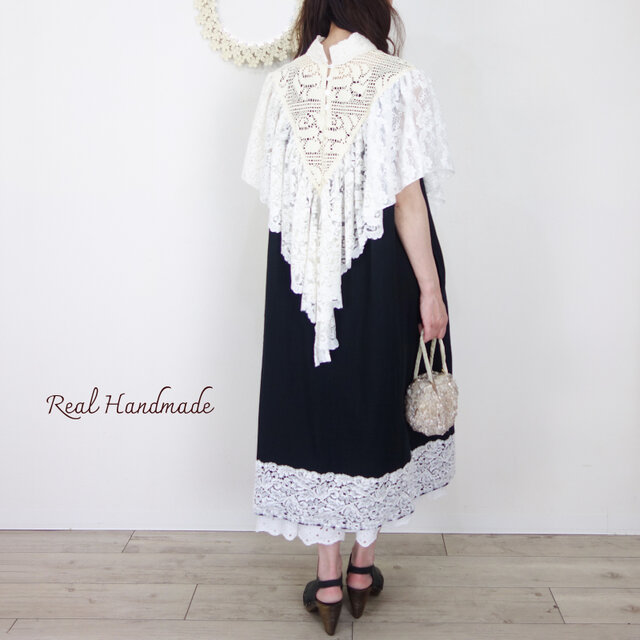 2wayアンティークレースケープ［アイラッシュ・刺繍・ラッセル］付け襟