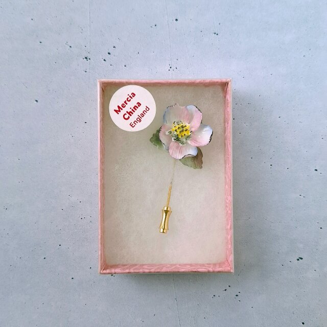 bone china pale pink pale blue flower ボーンチャイナ ヴィンテージ 
