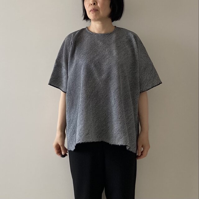 兵児帯プルオーバー 総絞り濃紺 | iichi 日々の暮らしを心地よくする