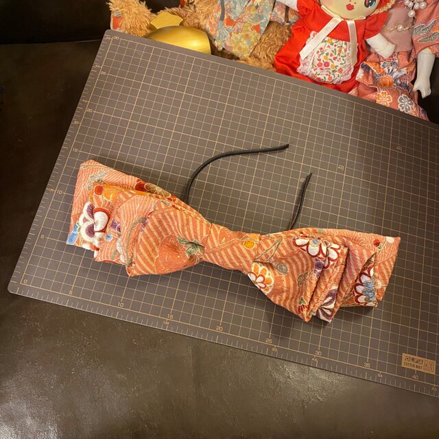 着物リメイク ハイカラおりぼん カチューシャ カチューム ヘア
