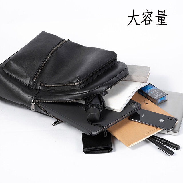 大容量バックパック本革リュック 牛革 A4 対応 PC 収納 通勤通学 軽量