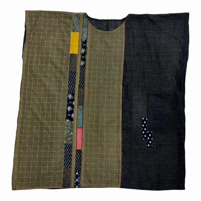 麻着物 をリメイク ブラウス kato0020 / 古布 着物 着物リメイク