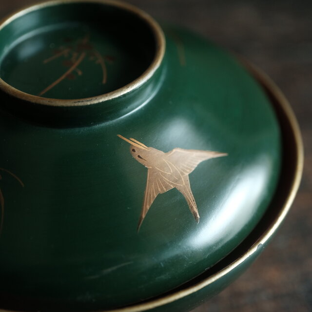 時代物 蒔絵蓋付き大鉢 漆器 骨董品 総漆 伝統工芸 菓子器 時代物 蒔絵