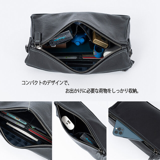 本革マルチウェイショルダーバッグ｜大人のための牛革クラッチ