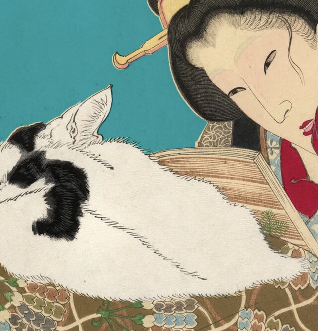 猫と女性」No.1 | iichi 日々の暮らしを心地よくするハンドメイドや