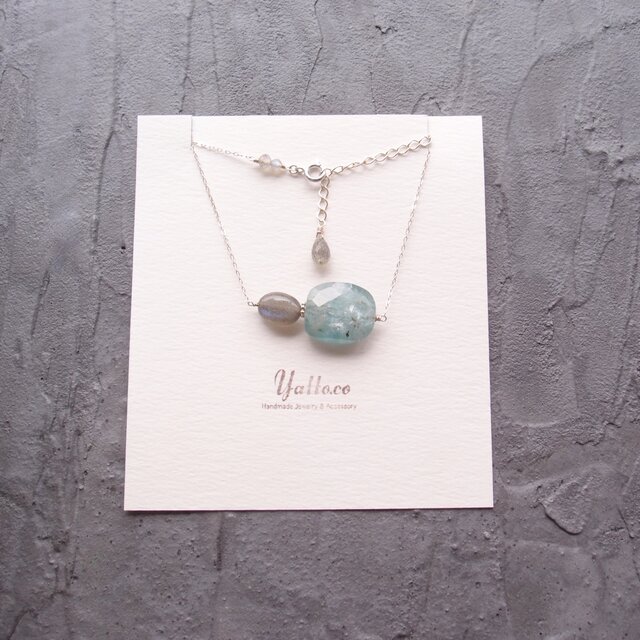 SV】Big Kyanite Bicolor Necklace／カイヤナイト×ラブラドライト バイ