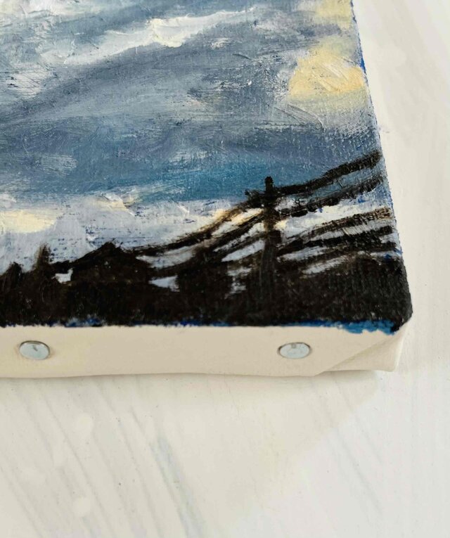 原画 油彩「近所の風景 20265」絵画・サムホールサイズ （16×23