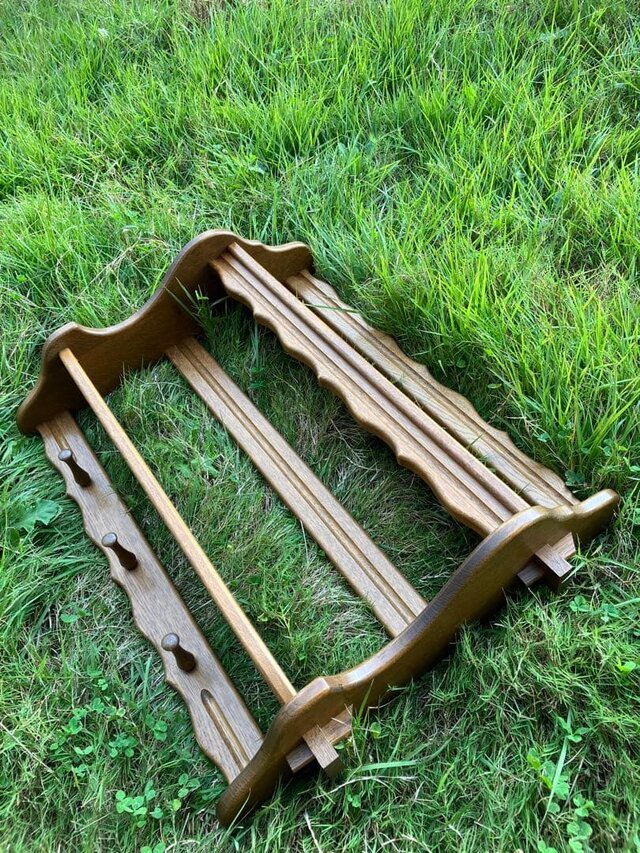 組立壁掛飾棚 ウォールラックシェルフ オーク材 カップボード ドイツ