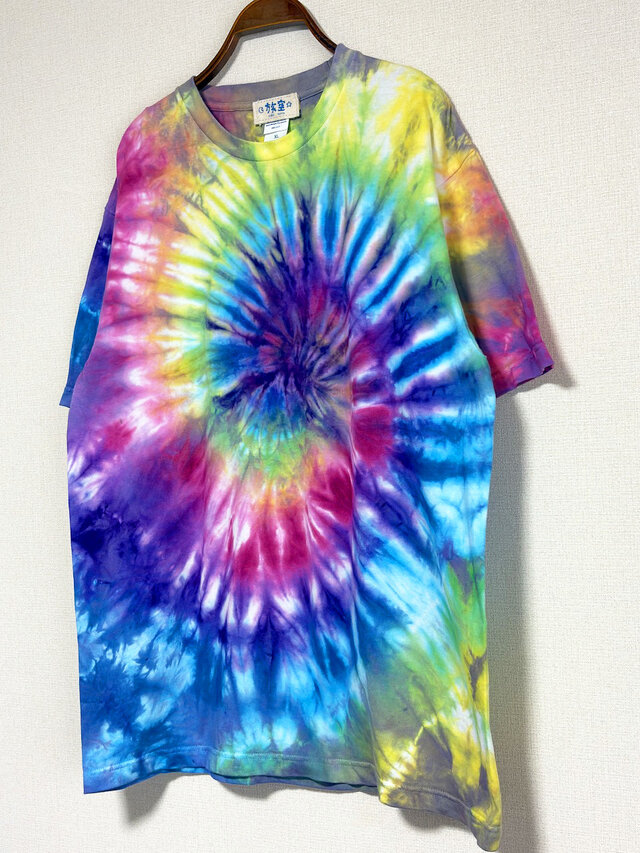 カラフルタイダイ タイダイ Tシャツ XLサイズ カラフル スパイラル Hippies Dye HD26-14