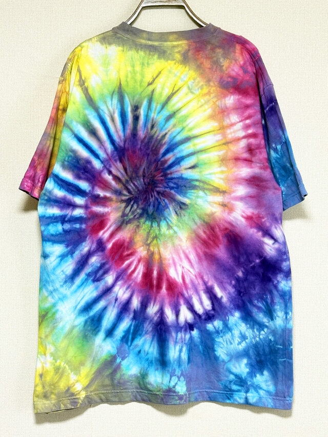 Hi-STANDARD カラフル Tシャツ タイダイ Tシャツ XLサイズ カラフル スパイラル Hippies Dye HD26-14