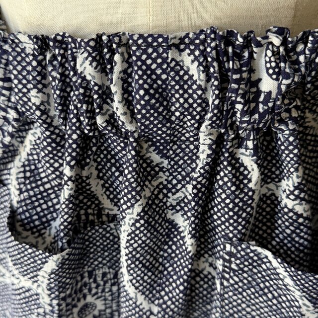浴衣リメイク ワイドパンツ p0016 / 古布 着物 リメイク kimono