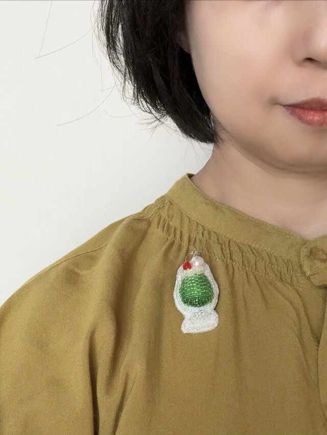 クリームソーダのヘアゴム＆ブローチ＆ポニーフック＆バッグチャーム