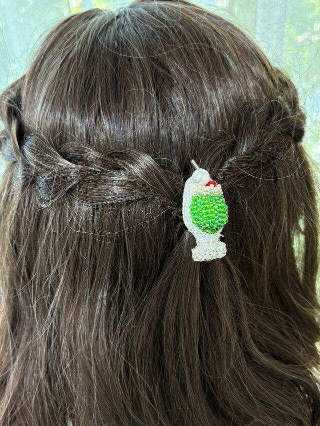 クリームソーダのヘアゴム＆ブローチ＆ポニーフック＆バッグチャーム