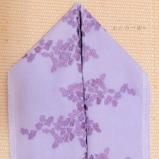 2ウェイの刺繍半衿 菖蒲色の刺繍 | iichi 日々の暮らしを心地よくする
