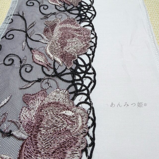 洗える刺繍半衿 浪花鼠色グラデーション | iichi 日々の暮らしを