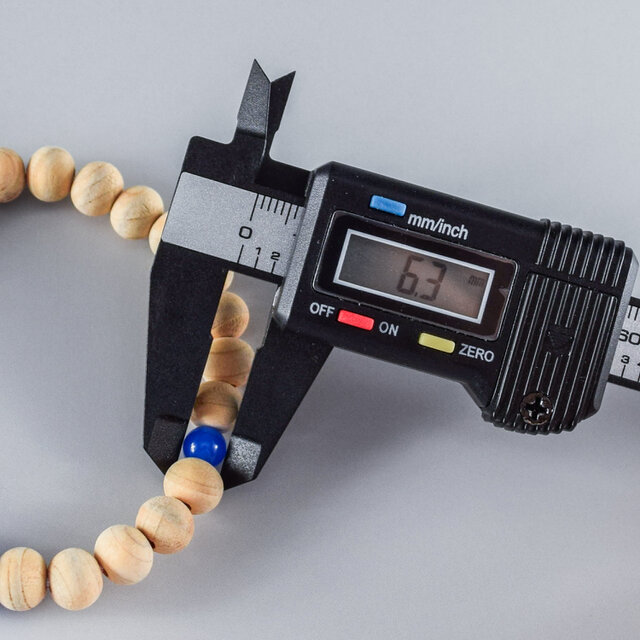 8mm 富士ひのき 桧 ブルーメノウ 仕立て ブレスレット 腕輪 京都手作り