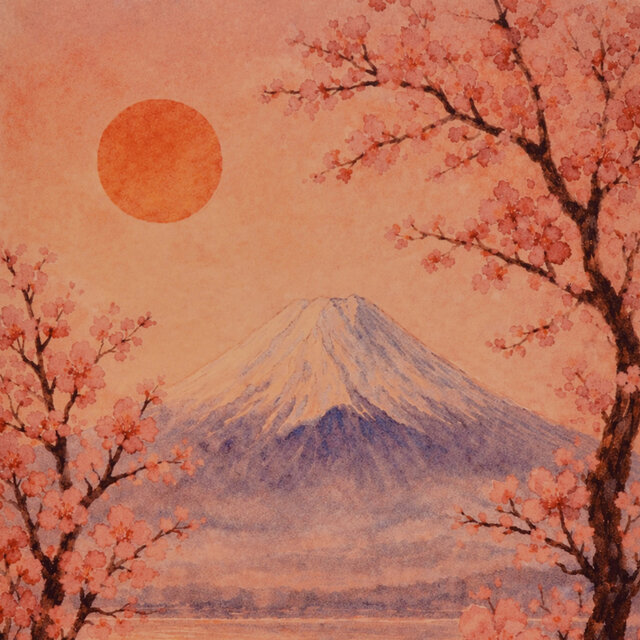 作者仕上げ『花めくころ』○がんどうあつしデジタル絵画AI使用A4額付縦
