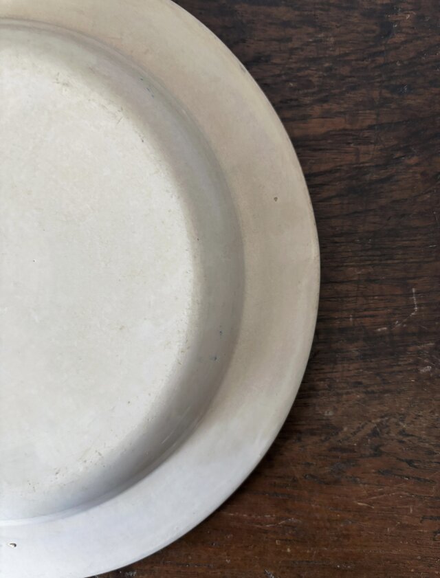 GIEN ジアン 青 グリザイユ 平皿 20.7cm フランス アンティーク