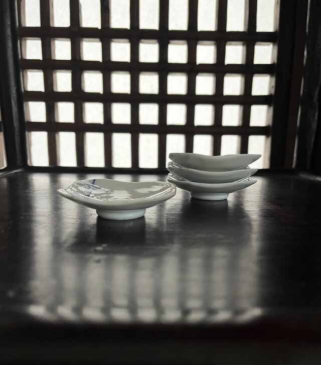 隅切り 四角 豆皿 竹 笹 4枚 yk307 | iichi 日々の暮らしを心地よく