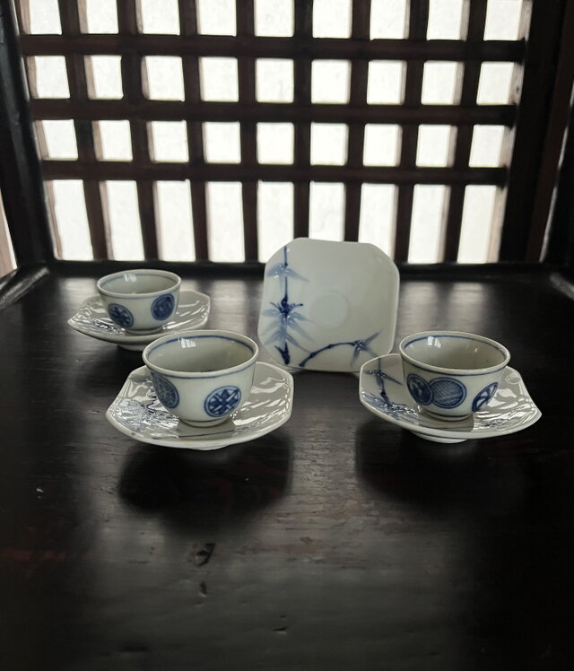 隅切り 四角 豆皿 竹 笹 4枚 yk307 | iichi 日々の暮らしを心地よく