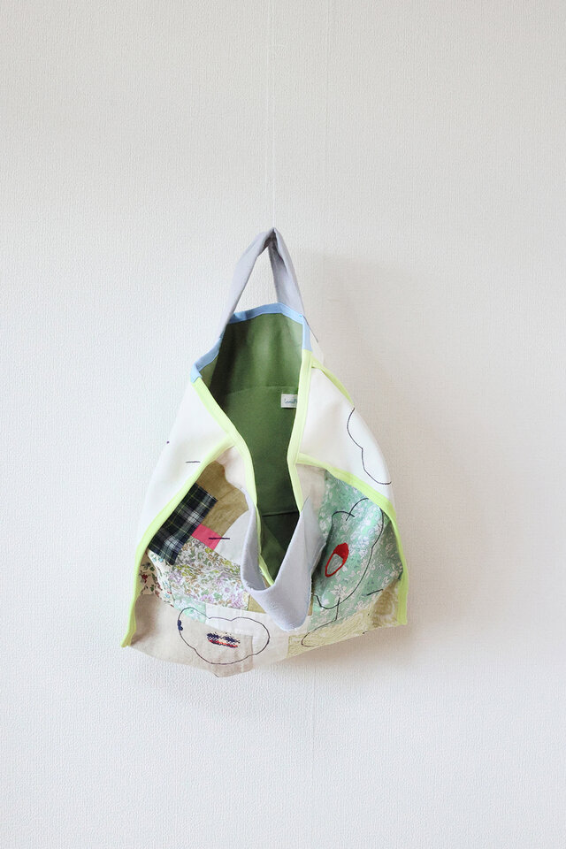 パッチワークバッグDrawing overーlime | iichi 日々の暮らしを