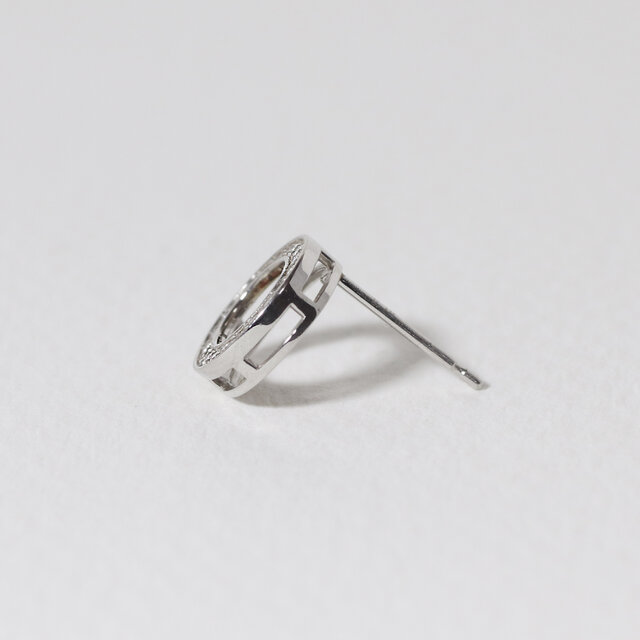 プラチナ 0.20ct サークルダイヤモンドピアス Pt900 華やか プラチナ